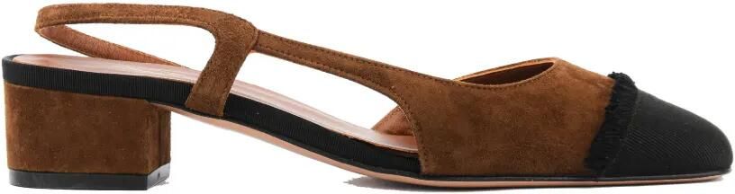 Paul Warmer Loulou suède slingback pumps Bruin
