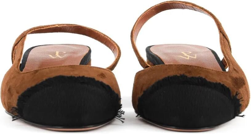 Paul Warmer Loulou suède slingback pumps Bruin - Foto 3