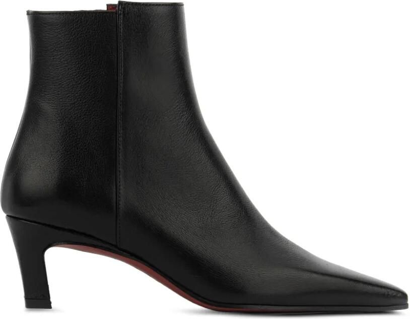 Paul Warmer Milia pointed-toe ankle boots Zwart
