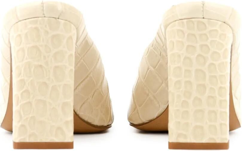 Paul Warmer Muiltjes met krokodillen-reliëf Beige - Foto 4