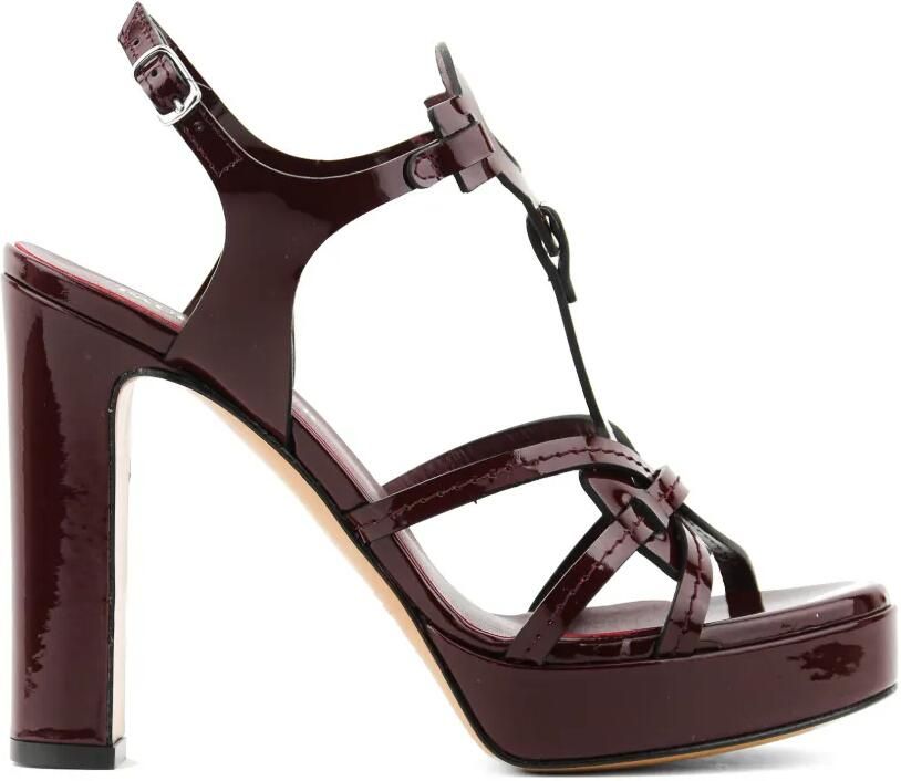 Paul Warmer Paris leren sandalen met hak Rood