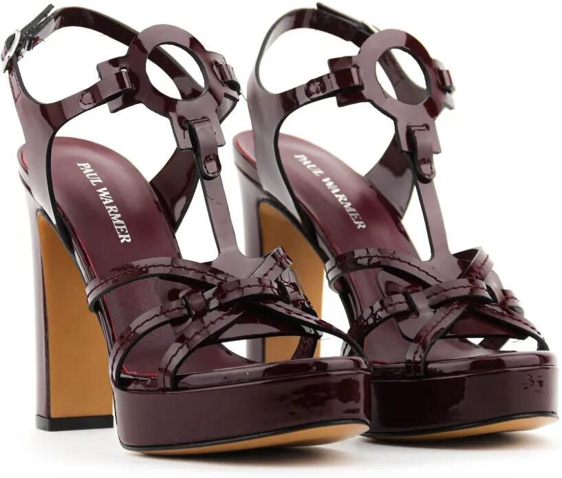 Paul Warmer Paris leren sandalen met hak Rood - Foto 5