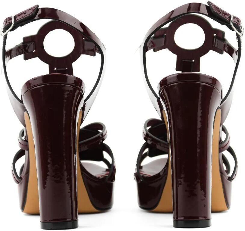 Paul Warmer Paris leren sandalen met hak Rood - Foto 4