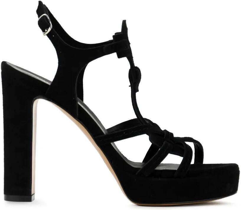 Paul Warmer PARIS suède sandalen Zwart