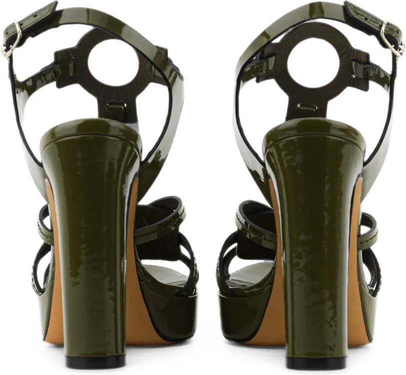 Paul Warmer Sandalen met plateauzool Groen - Foto 4
