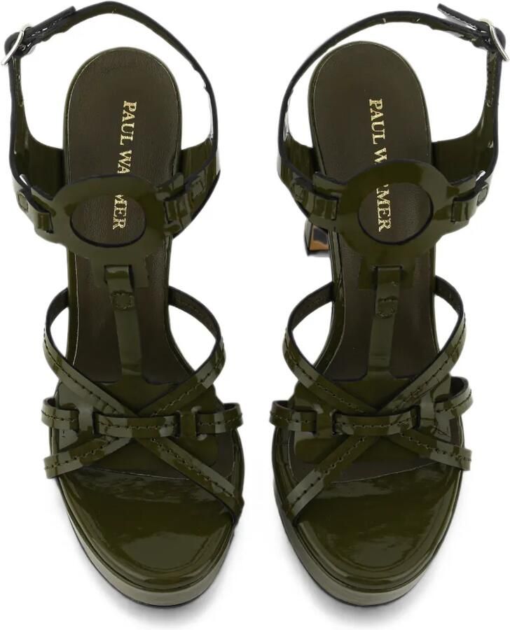 Paul Warmer Sandalen met plateauzool Groen - Foto 3