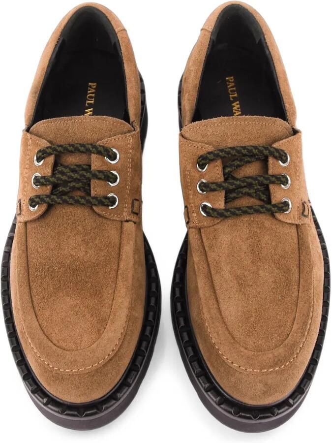 Paul Warmer Puck suède derby schoenen Beige - Foto 4