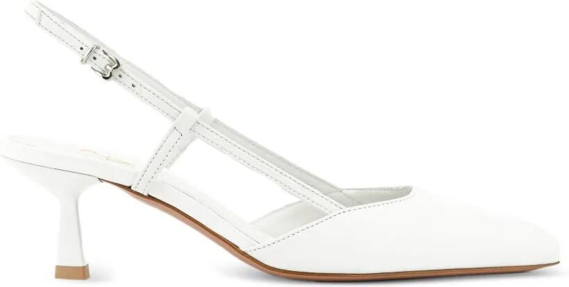 Paul Warmer Shii slingback pumps met puntige neus Wit