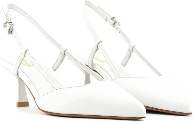 Paul Warmer Shii slingback pumps met puntige neus Wit - Foto 5