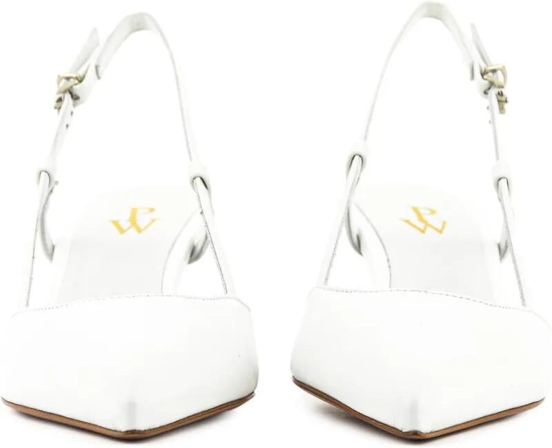 Paul Warmer Shii slingback pumps met puntige neus Wit - Foto 2