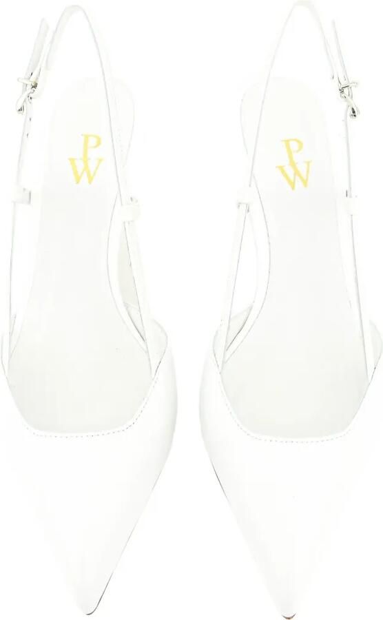 Paul Warmer Shii slingback pumps met puntige neus Wit - Foto 3