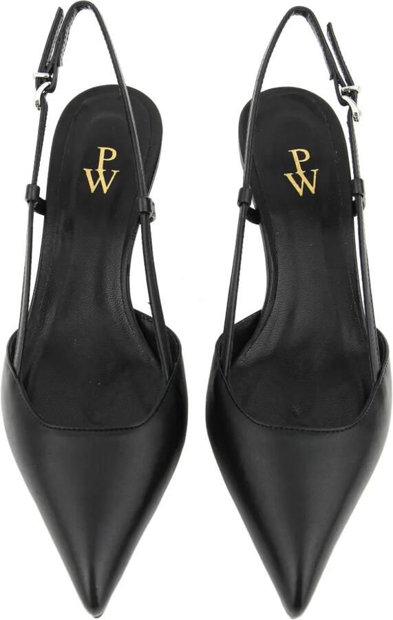Paul Warmer Slingback pumps met puntige neus Zwart - Foto 3