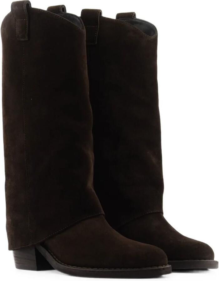 Paul Warmer suede gaiter-overlay knee-high boots Bruin - Foto 2