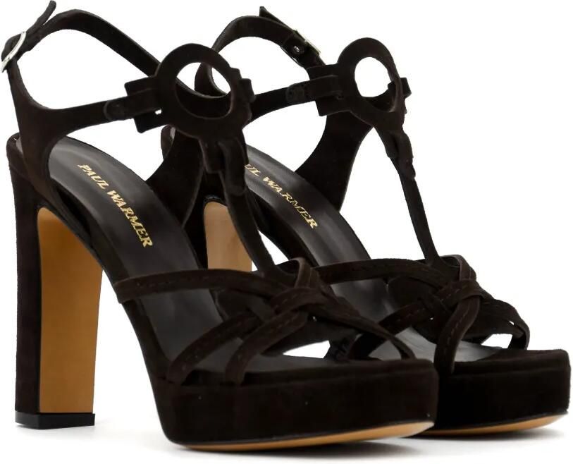 Paul Warmer Suède sandalen Bruin - Foto 5