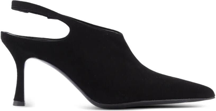Paul Warmer Suède slingback pumps Zwart