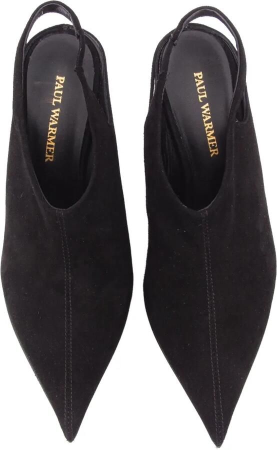 Paul Warmer Suède slingback pumps Zwart - Foto 3