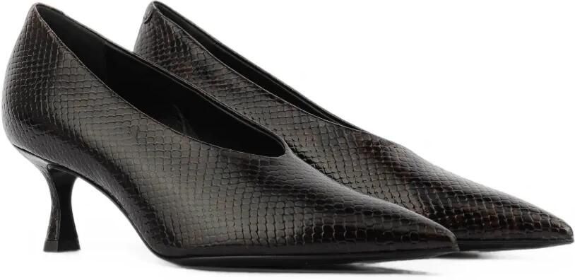Paul Warmer Voltaire leren pumps met slangen-effect Bruin - Foto 5