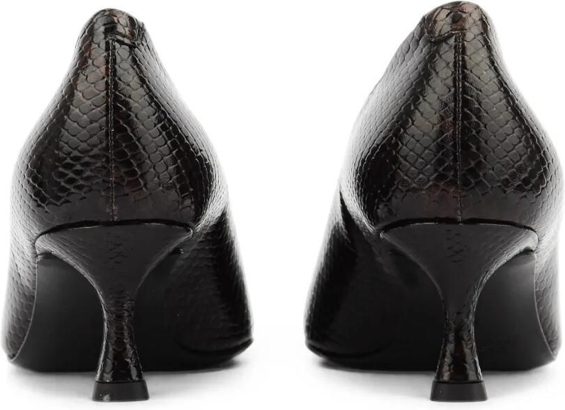 Paul Warmer Voltaire leren pumps met slangen-effect Bruin - Foto 4