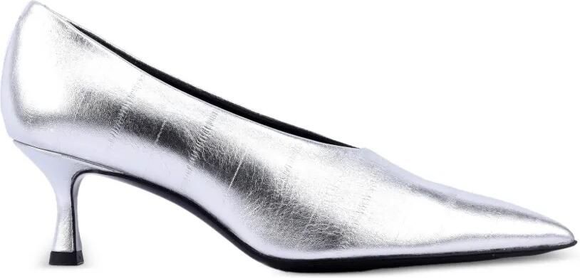 Paul Warmer Voltaire pumps met puntige neus Zilver
