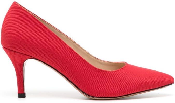 Paule Ka Ottoman leren pumps Rood