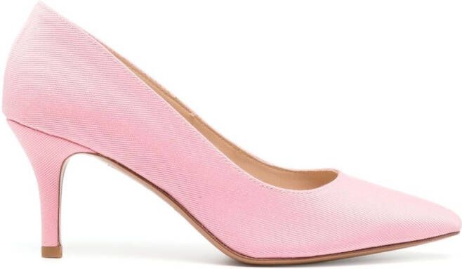 Paule Ka Ottoman leren pumps Roze