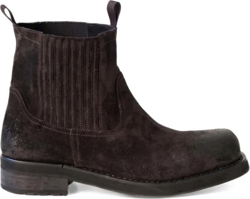 Paura distressed-effect square-toe boots Bruin