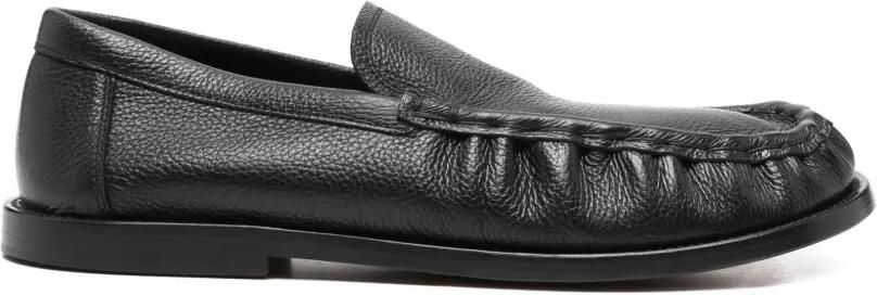 Paura Gesmockte loafers van bewerkt leer Zwart