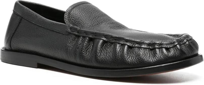 Paura Gesmockte loafers van bewerkt leer Zwart - Foto 4