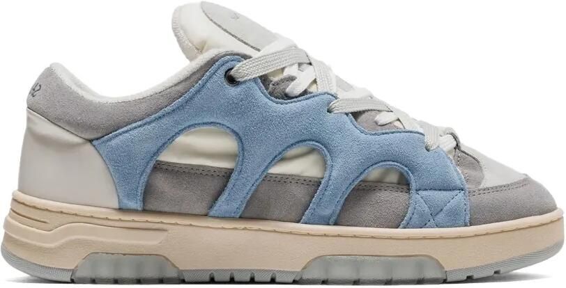 Paura Sneakers met suède vlakken Grijs