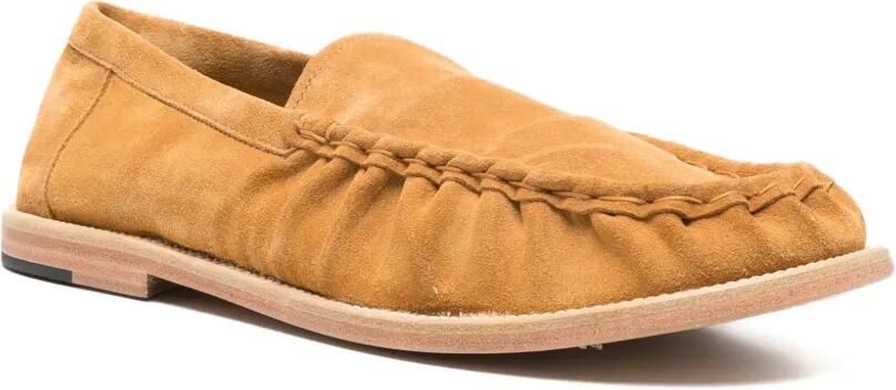 Paura Suède loafers met ruches Bruin - Foto 3