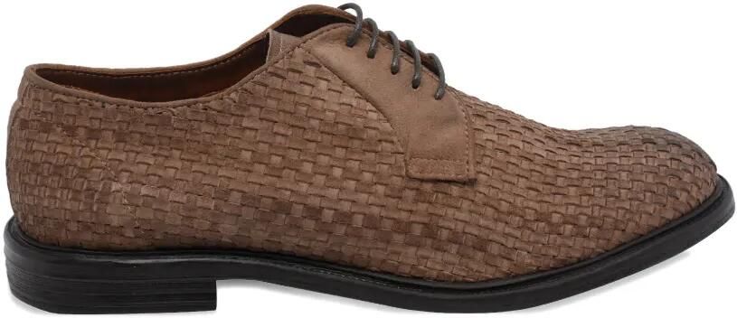 Pawelk's Daddy geweven suède derby schoenen Bruin