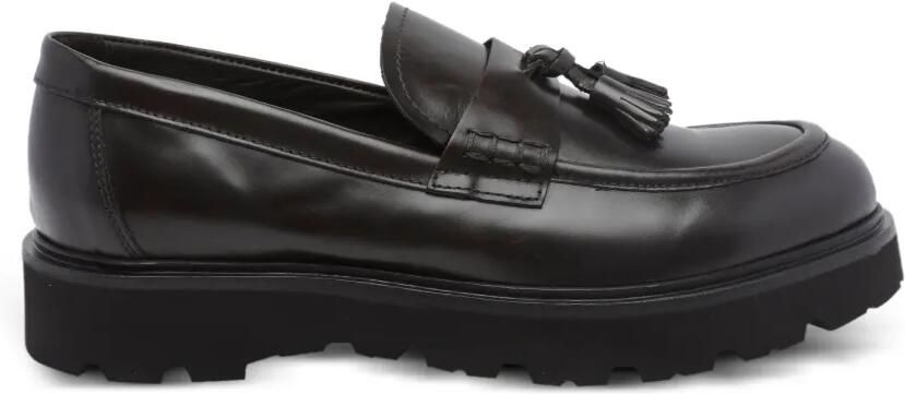 Pawelk's Leren loafers met kwastje Bruin