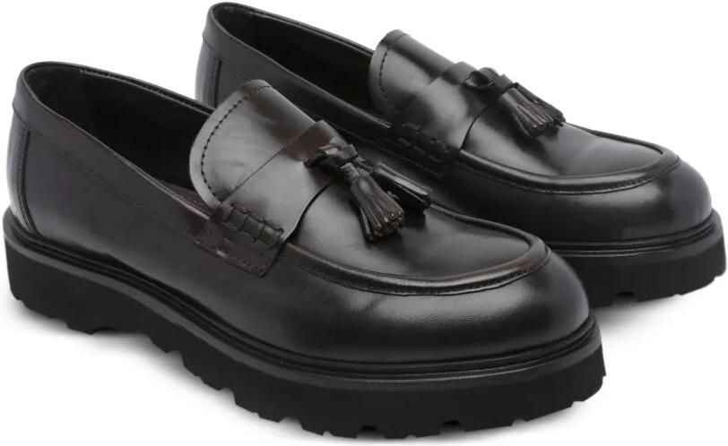 Pawelk's Leren loafers met kwastje Bruin - Foto 3