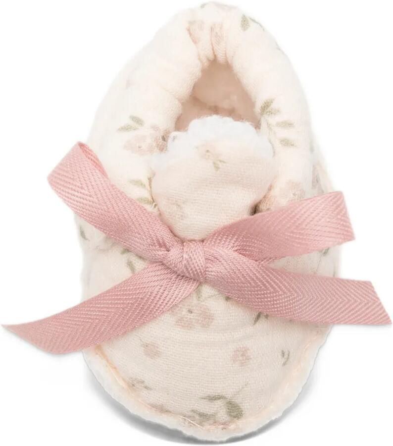 Paz Rodriguez floral-print bow-detail crib shoes Beige - Foto 3