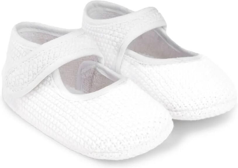 Paz Rodriguez Katoenen babyschoentjes Wit