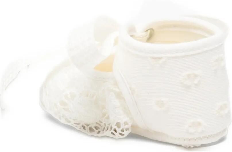 Paz Rodriguez lace-overlay pre-walker shoes Wit - Foto 3