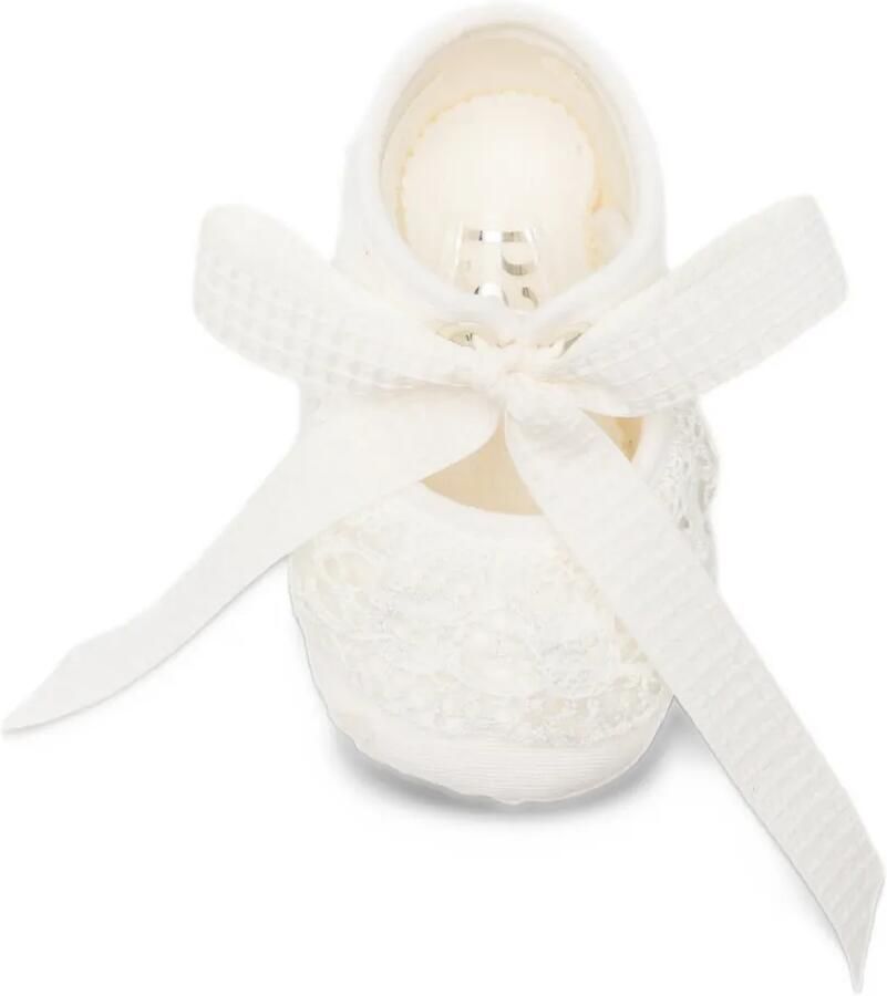 Paz Rodriguez lace-overlay pre-walker shoes Wit - Foto 2