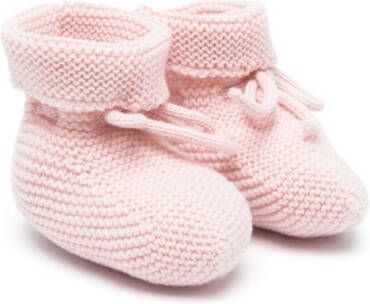 Paz Rodriguez Gebreide babyschoentjes Roze