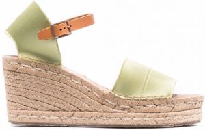 Pedro Garcia Oriel sandalen met raffia zool Groen