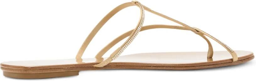 Pedro Garcia Estee platte sandalen verfraaid met kristallen Beige - Foto 3