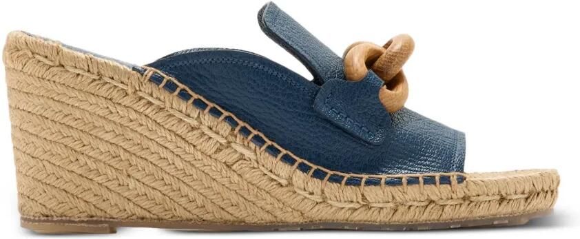 Pedro Garcia Oliveta sandalen met ketting en hak Blauw