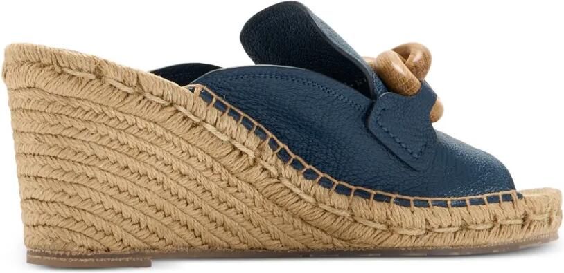 Pedro Garcia Oliveta sandalen met ketting en hak Blauw - Foto 3
