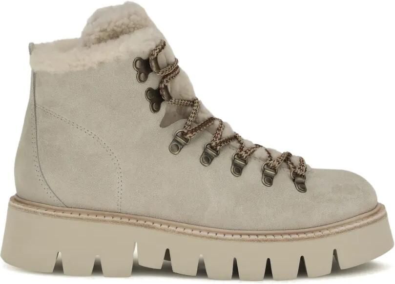 Pedro Garcia Salama enkellaarzen met veters Beige