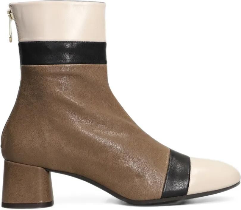 Pedro Miralles colour-block leather boots Bruin