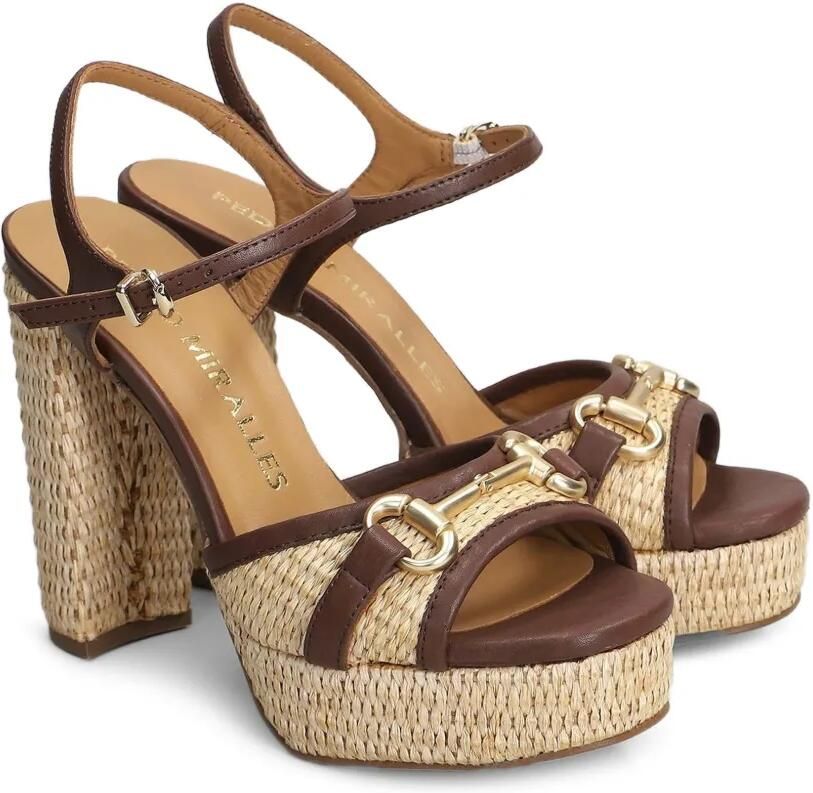 Pedro Miralles Horsebit sandalen met plateauzool Beige - Foto 2