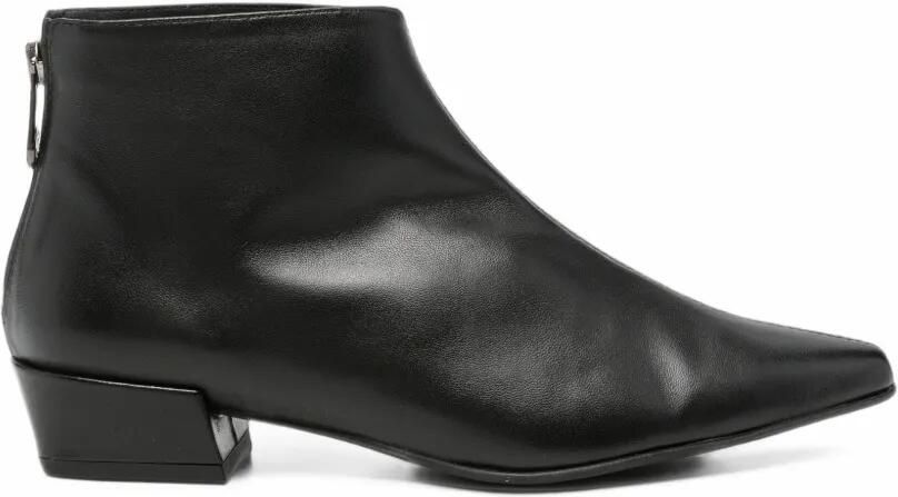 Pedro Miralles pointed-toe rear-zip boots Zwart