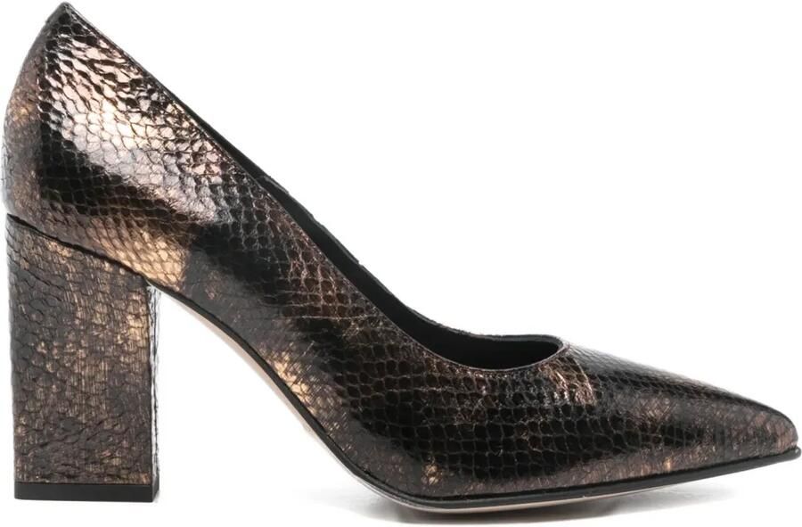 Pedro Miralles Pumps met slangenprint Bruin