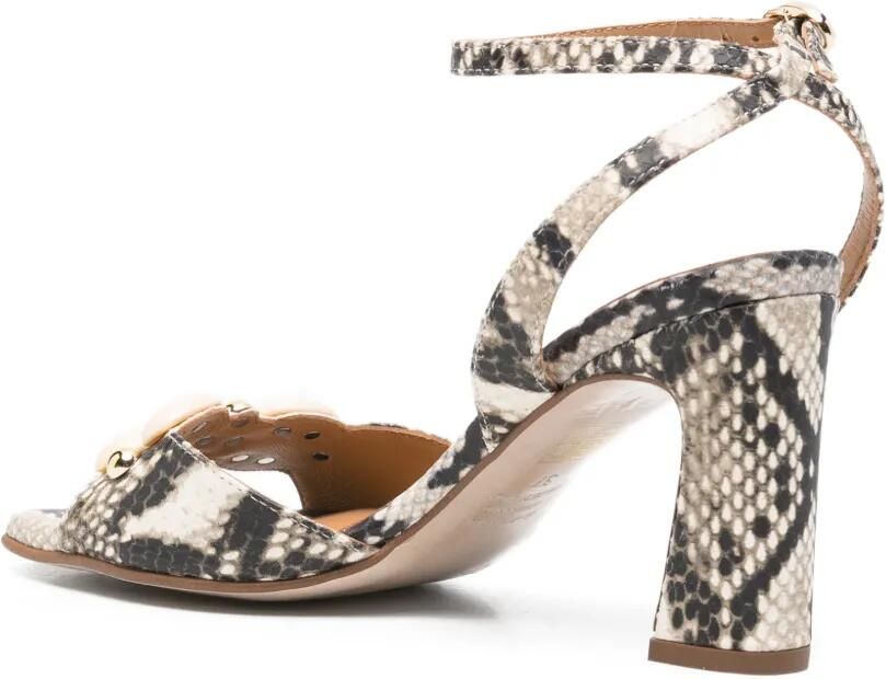 Pedro Miralles Sandalen met slangen-effect Beige - Foto 3