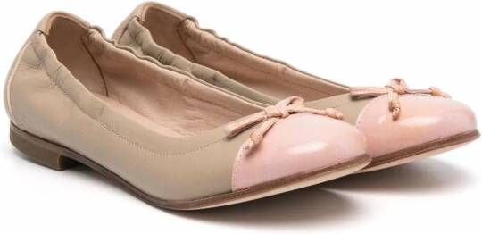 Pèpè Ballerina's met strikdetail Beige