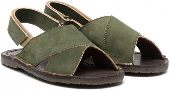 Pèpè California sandalen met gekruiste bandjes Groen